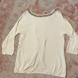 Vintage open back sweater 1/4 sleeve